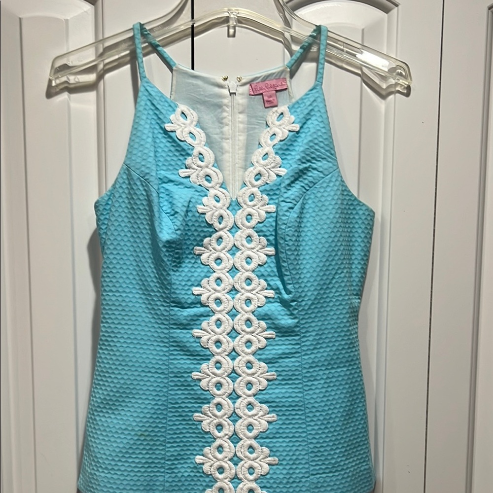 Lilly Pulitzer Women’s Blue and White Top- Size 00